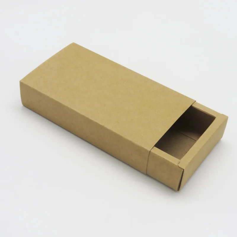 Caja de regalo plegable para pintalabios, producto personalizado, embalaje plano para pintalabios, cartón blanco kraft negro, estilo deslizante