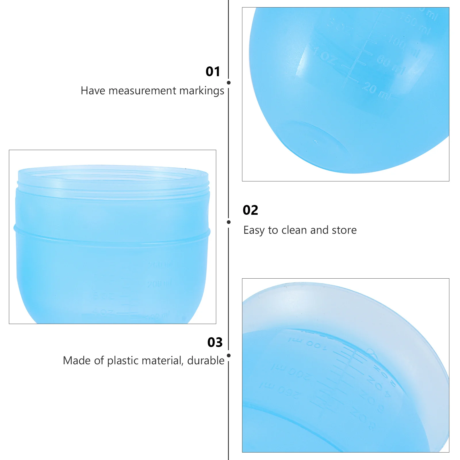 

Hair Dye Mixing Bowl Shaker Tint Color Measuring Cup For Diy Salon Bleach Toner Developer Reusable Plastic Dyeing Tool