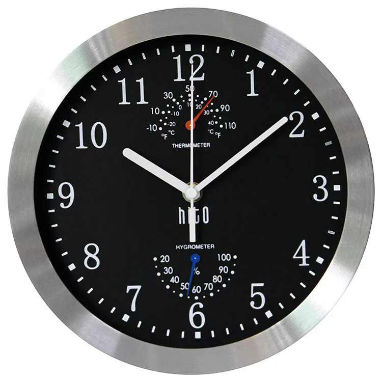 

&c 25*25cm Quartz Silent Non Ticking Wall Clocks Silver Iron Frame Decorative Clock with Glass Cover for Living Room