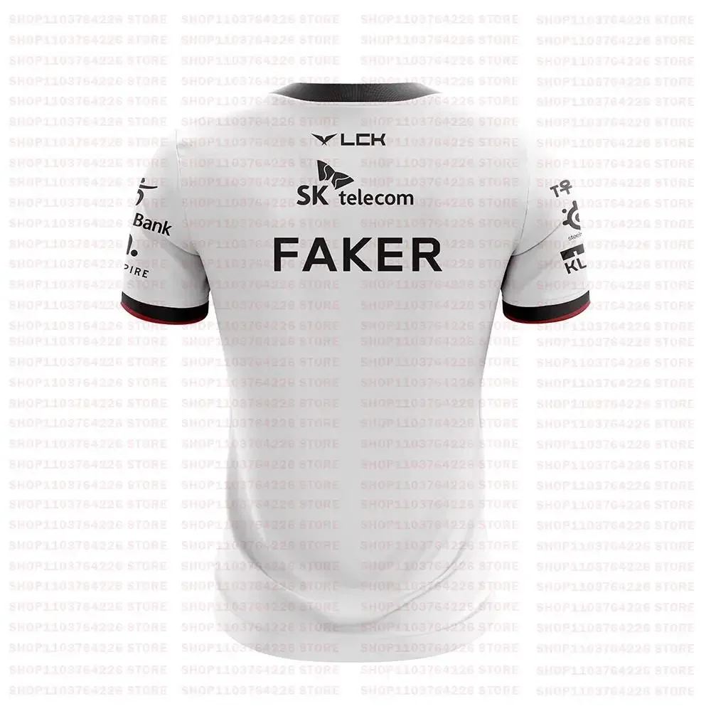 Men's uniform sweater LOL S14 FAKER,  SKT T1, electronic sports T-shirt 3D sports game T-shirt, children's short sleeved T-shirt image 2
