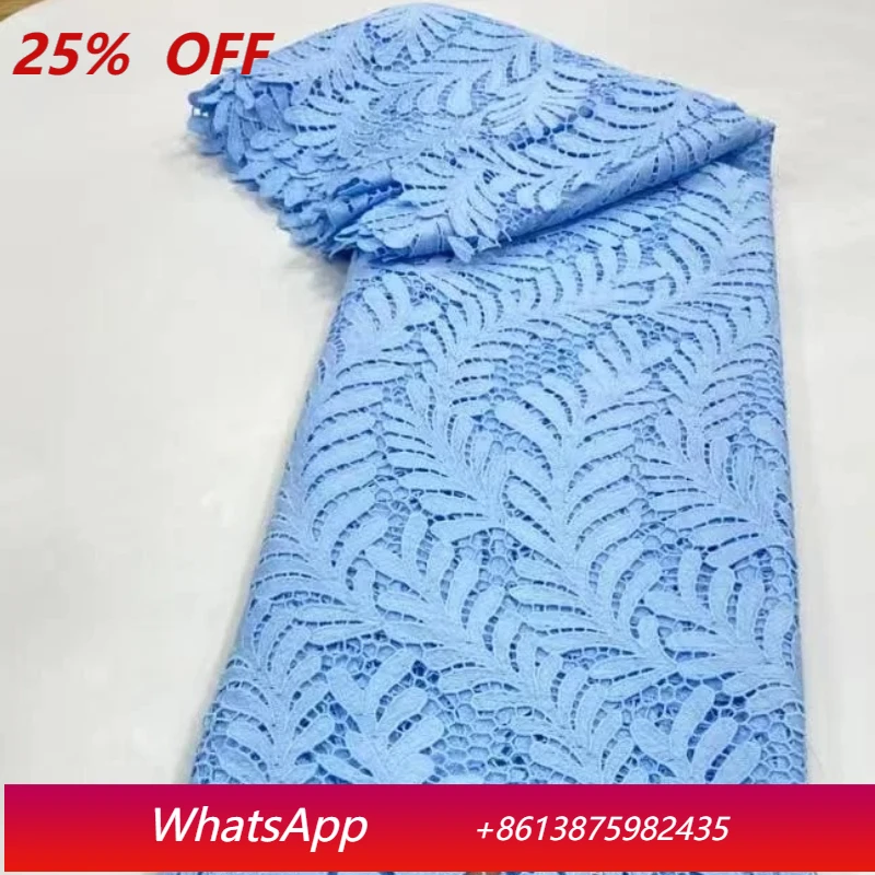 

African Lace Fabric 2025 High Quality Swiss Voile Lace Dubai Nigerian Guipure Lace Fabrics for Wedding Party Dress NCW5899