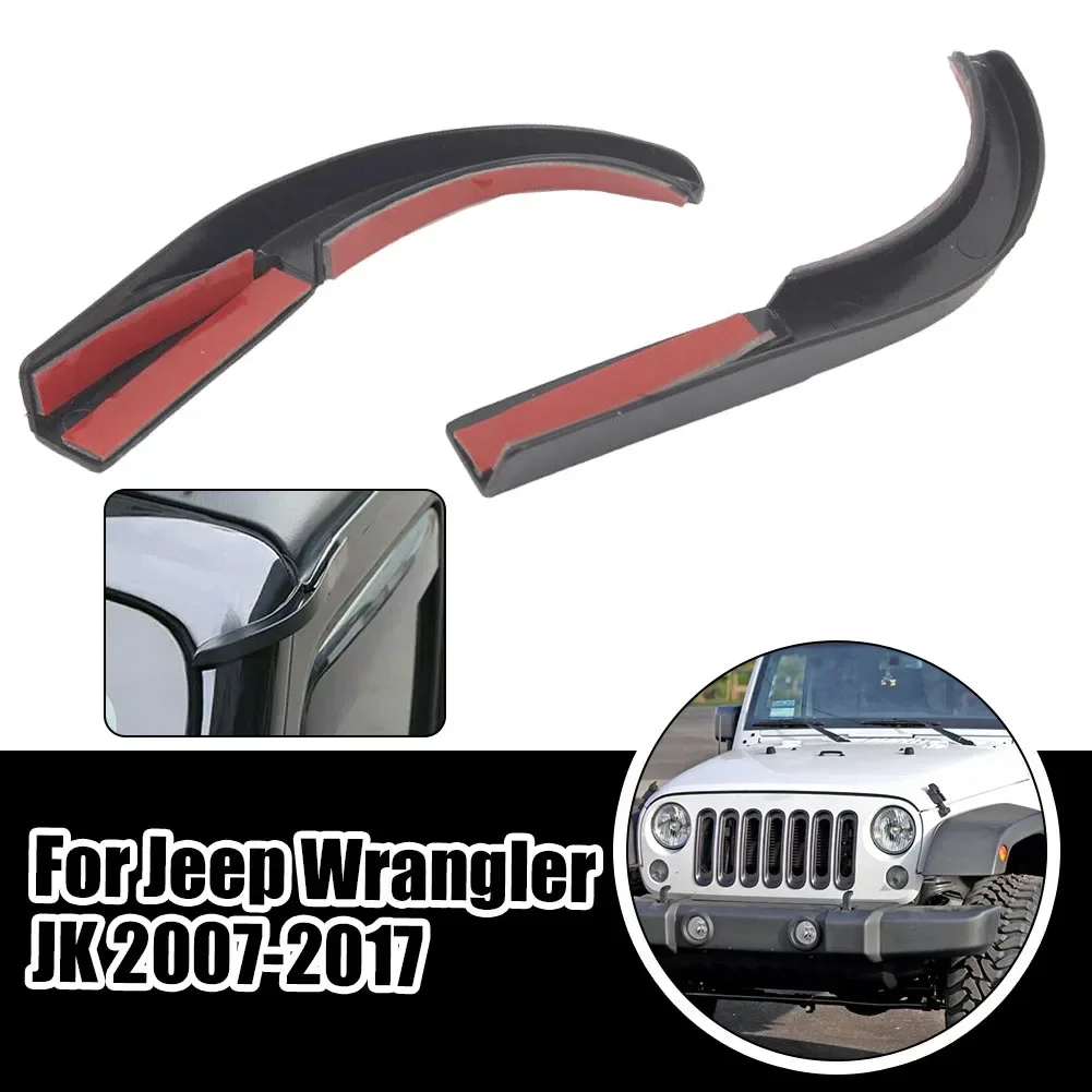 Car Roof Water Rain Gutters Suitable For Jeep For Wrangler JK 2007-2017 Rain Trough Extension Fittings Auto Rain Diverter Parts