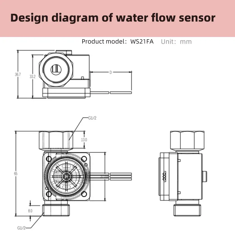 Capteur de débit d'eau Hall en cuivre, 4 points, débitmètre d'eau, vanne de commande, distributeur d'eau, chaudière murale, robinet d'irrigation