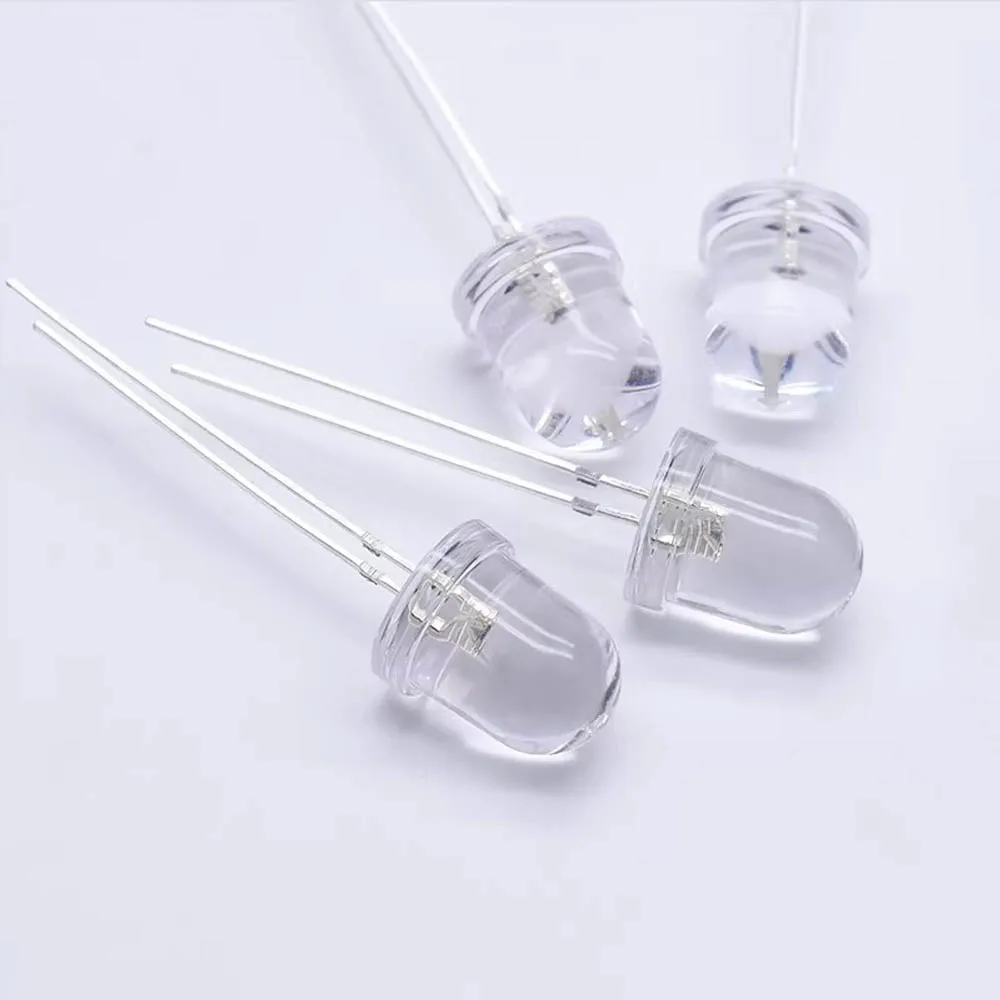 20Pcs 8MM LED Diode Kit 3V Set Light Emitting White Green Red Blue Yellow Pink Purple Orange RGB Fast Slow  Warm LED KIT