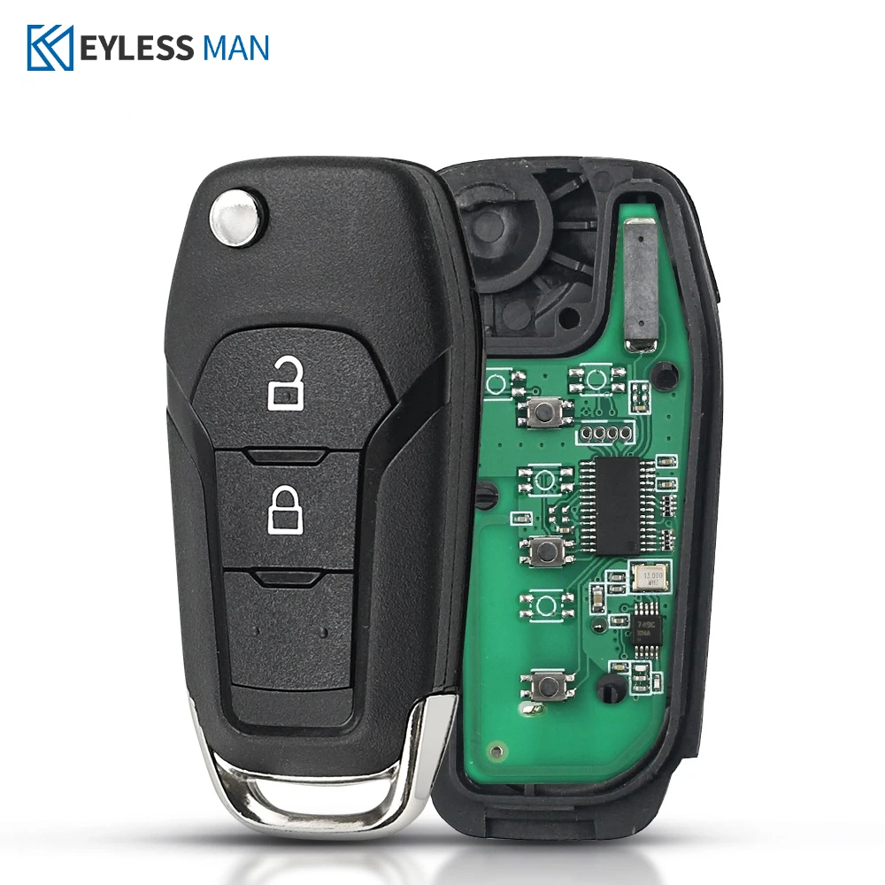 Fernbedienung Auto Key Fob Für Ford Ranger F150 2015-2018 ID49 Chip 2 Tasten Fernbedienung Auto Schlüssel FSK EB3T-15K601-BA 433MHz PCF7945P