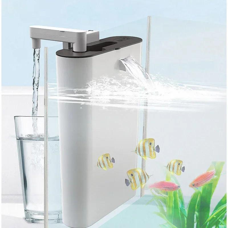 

Aquarium Three-in-one Waterfall Filter, Aeration and Water Change Filter, Wall-mounted Fish Tank, Silent Landscaping Tank