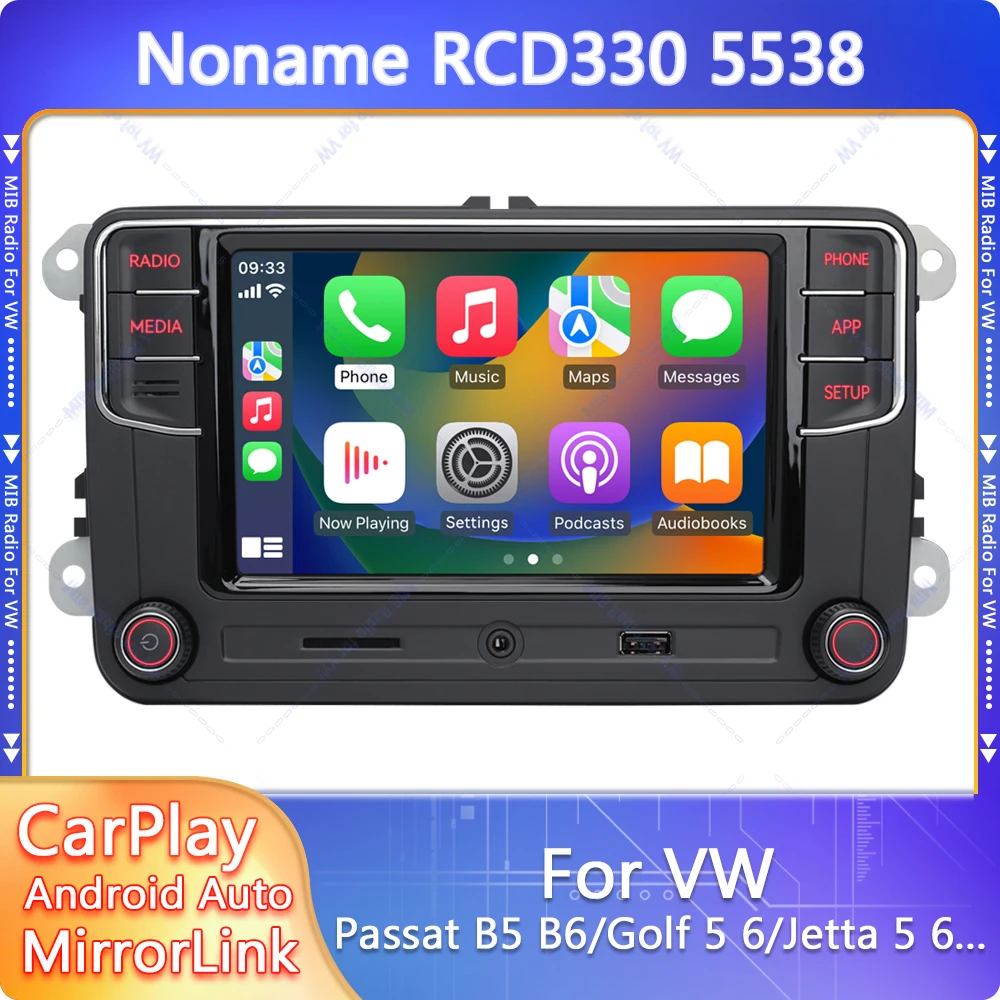 Noname RCD330 Plus Carplay Car Radio 6RD035187B Android Auto Player for VW Golf MK5 6 CC Passat B5 B6 B7 POLO Jetta 5 6 Tiguan