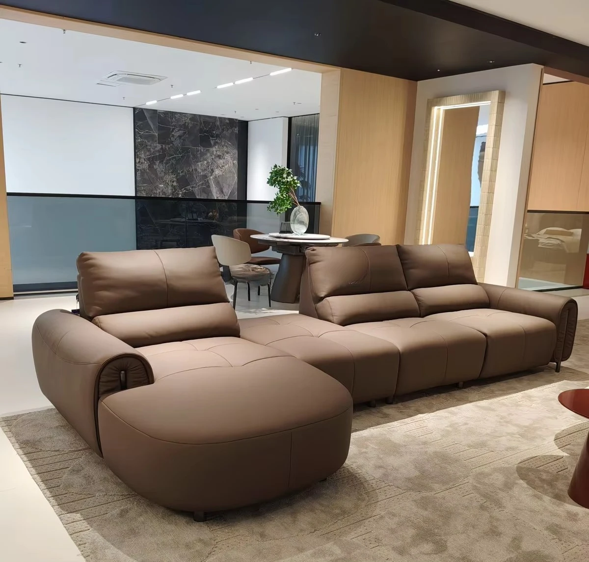 

Modern Elegant Living Room Functional Sectional Reclining Seat Electric Powered Recliner Genuine Leather Sofas