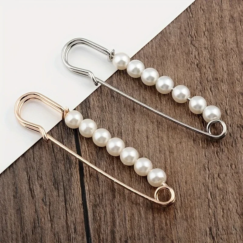 2pcs Brooch Anti-exposure Waistband Fixing Buckle Anti-pearl Safety Pin Multifunction Brooches for Women Waist Buckle image 4