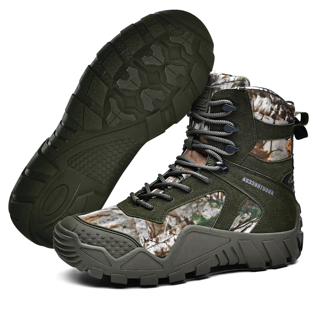 Men's waterproof hiking boots, lightweight outdoor work boots, stylish and durable hiking boots