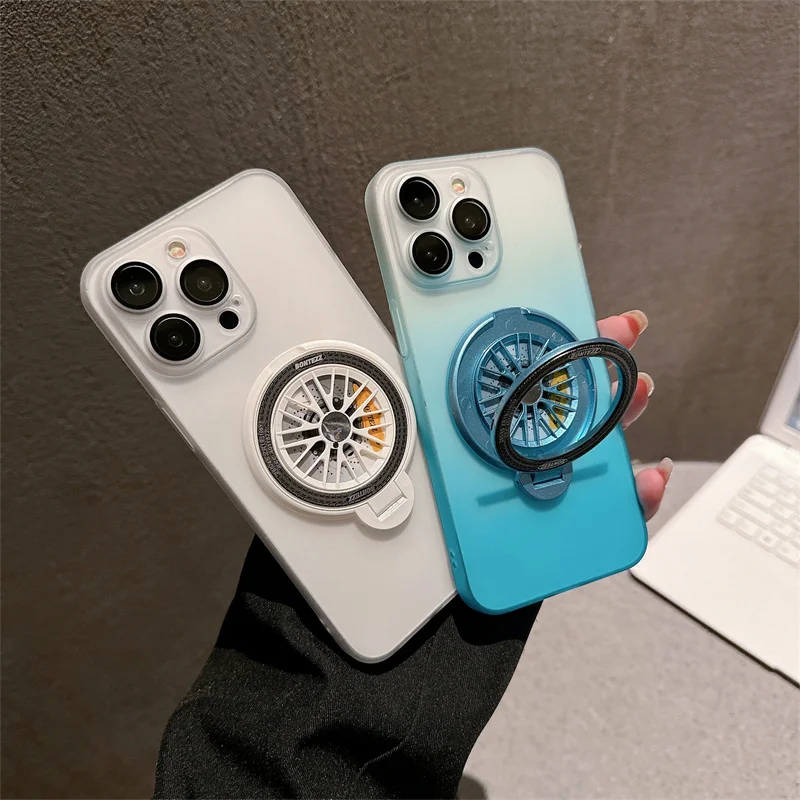 Hot sale 360 degree rotating gyro Magnetic phone case with bracket for iPhone 12 12pro 12promax 13 13pro 13promax 14 15