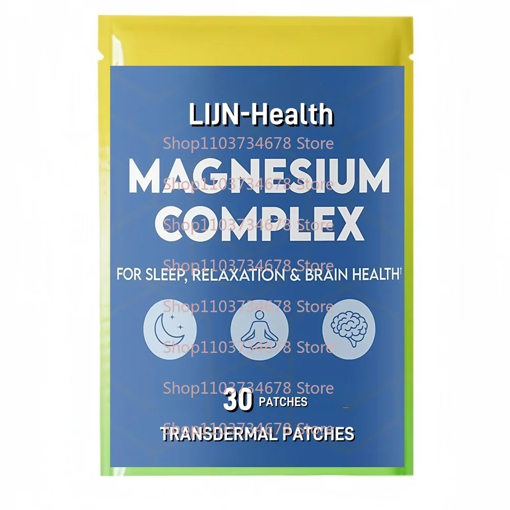 30 Patches Magnesiumkomplex Transdermal Patches Magnesium L-Threonat Glycinat Taurate für Gedächtnis- und Gehirngesundheit