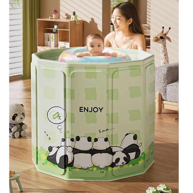 

Inflatable Complimentary Pliable Transportable Kids Swimming Tub Collapsing Bath Bowl For Infants Simple PVC Substance Plan 24BE