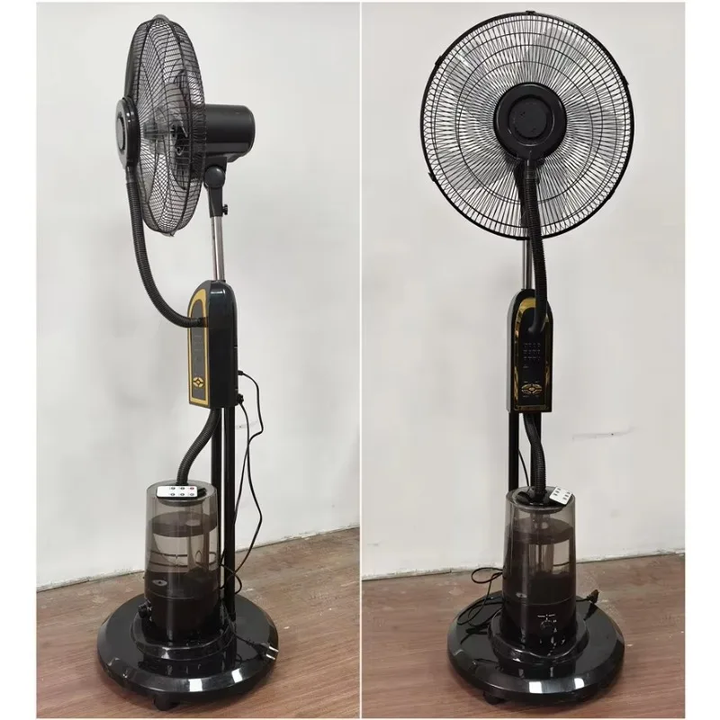 2025 New Custom Air Cooling Fan Low Noise Digital Control Standing Misting Fans for Home & Hotel Plastic Box Floor Installation