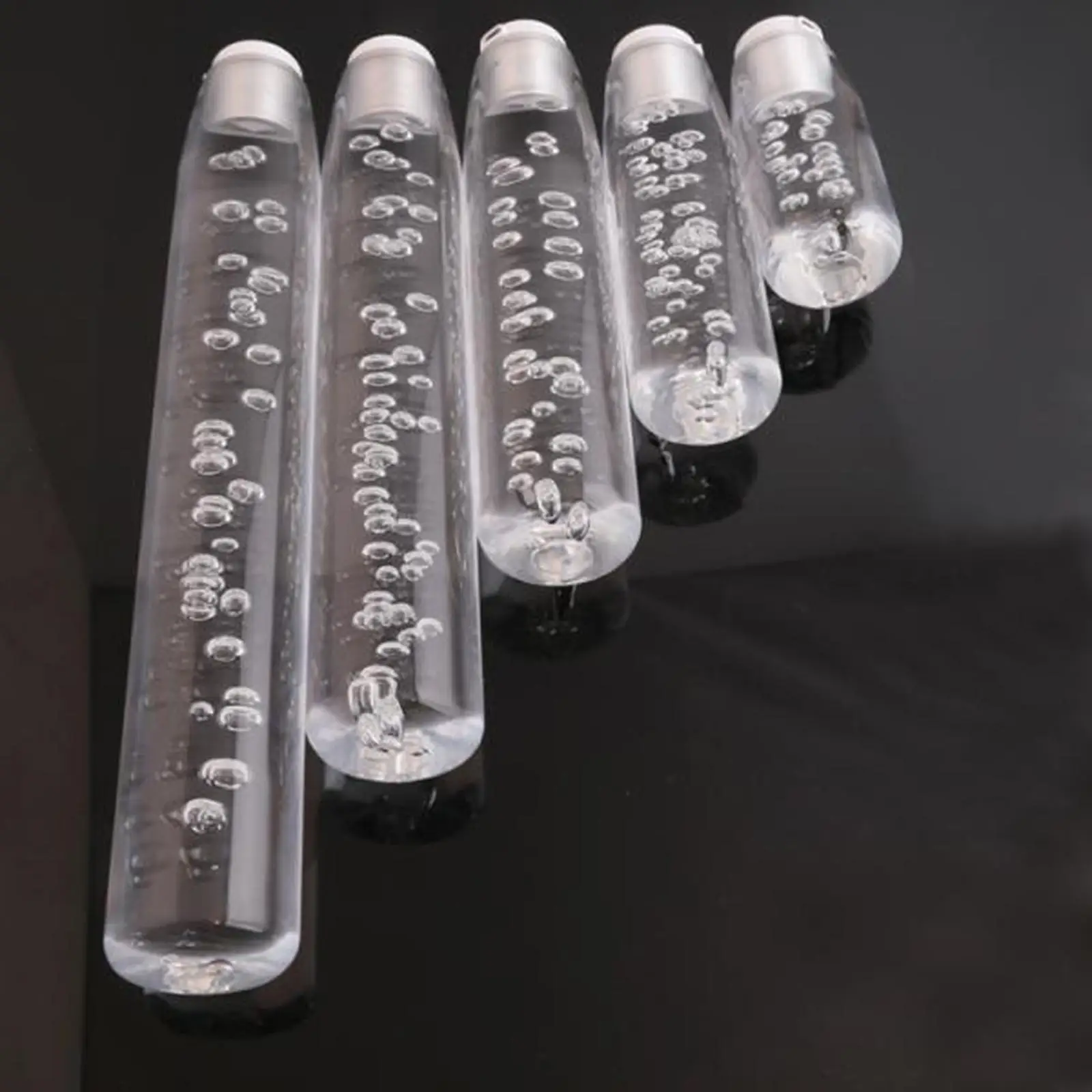 Universal Crystal Gear Shift Knob with LED Light Manual Shifter Stick Acrylic Bubble Style for Car Interior Upgrade