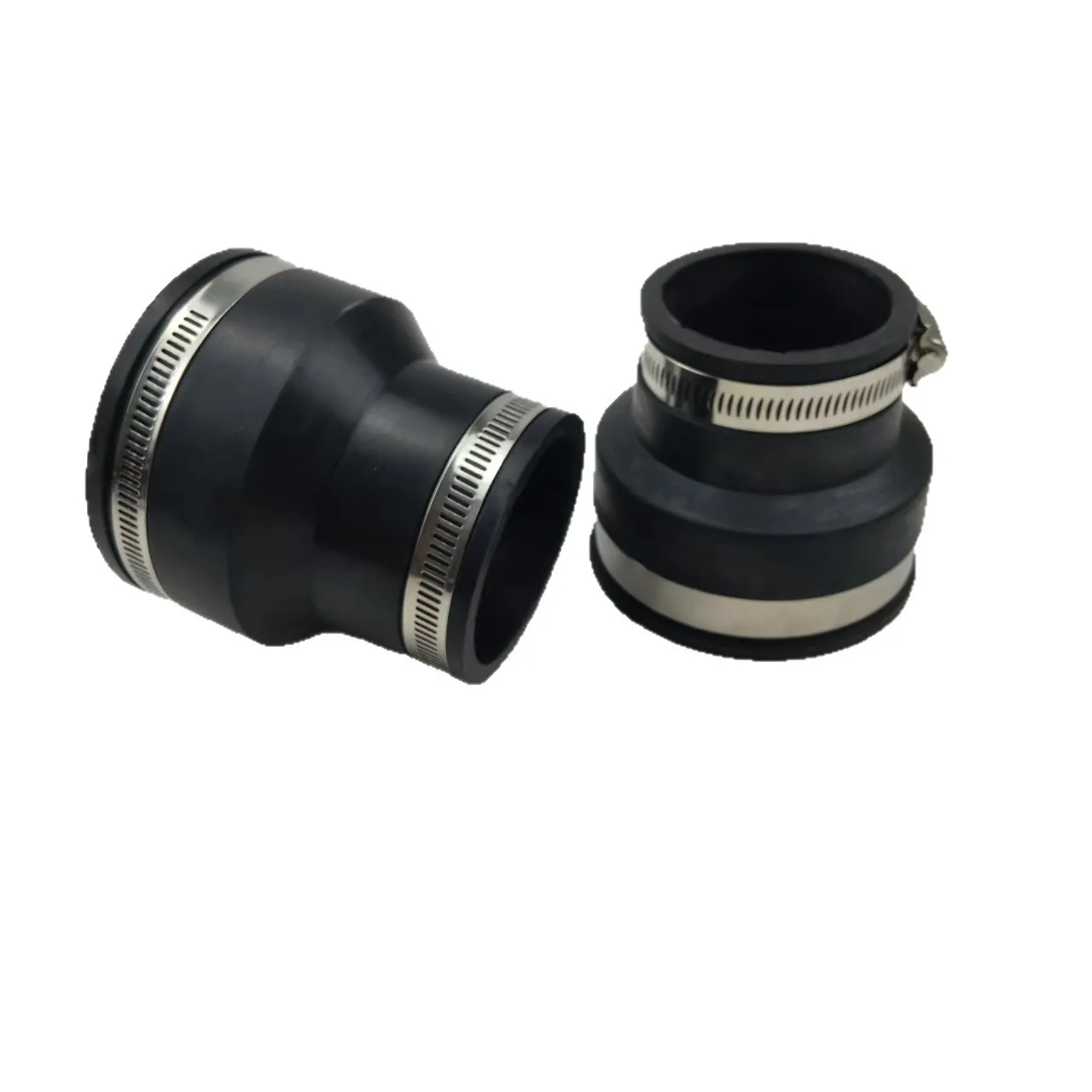 

100mm Length Silicone Straight Reducer Coolant Hose ID 65 MM to 90mm 1PC Matt Black W/ 2 Clamps