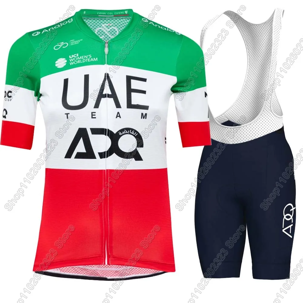 الإمارات العربية المتحدة ADQ فريق الدراجات جيرسي 2025 مجموعة الرجال إيطاليا أوروبا دراجة الملابس الطريق دراجة قمصان دعوى دراجة مريلة السراويل الجبلية Ropa مايوه