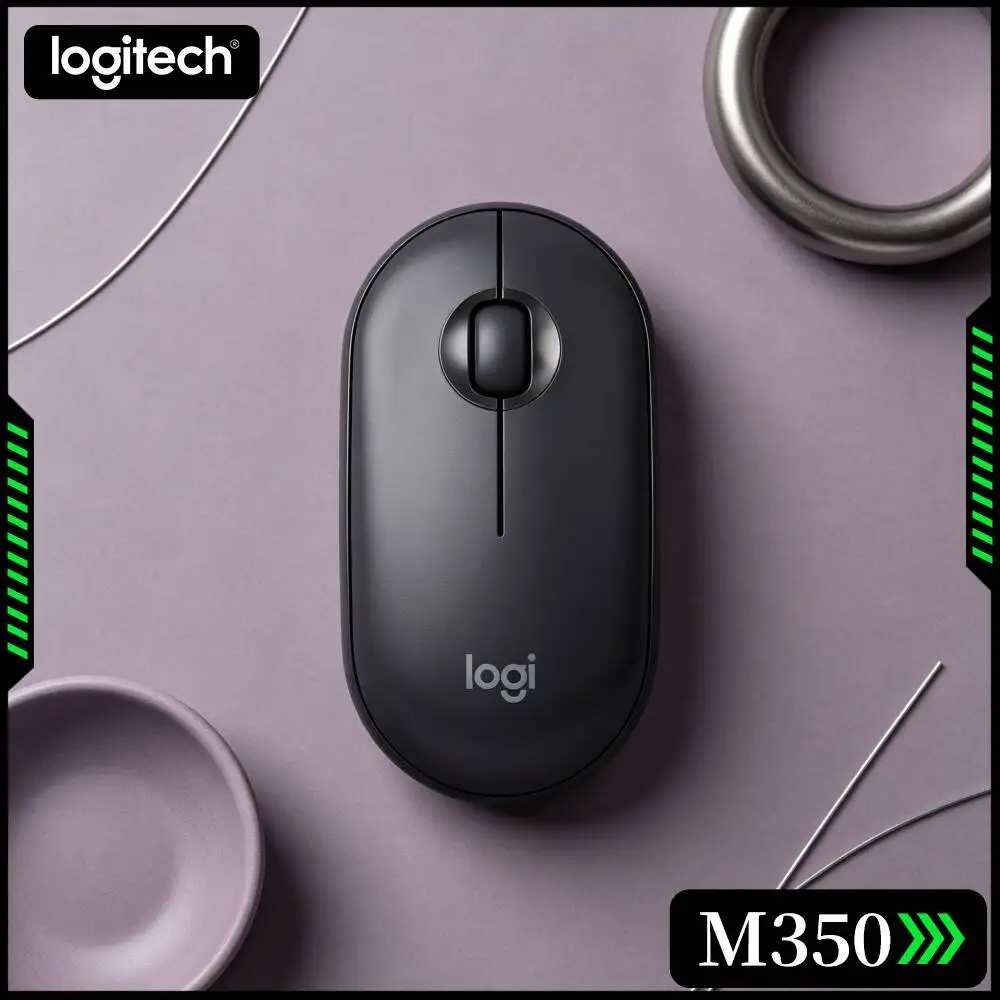 Logitech M350 PEBBLE Lightweight Fine Tracking Wireless Mouse 2.4G Bluetooth For Notebook PC Tablet Home Daily Work