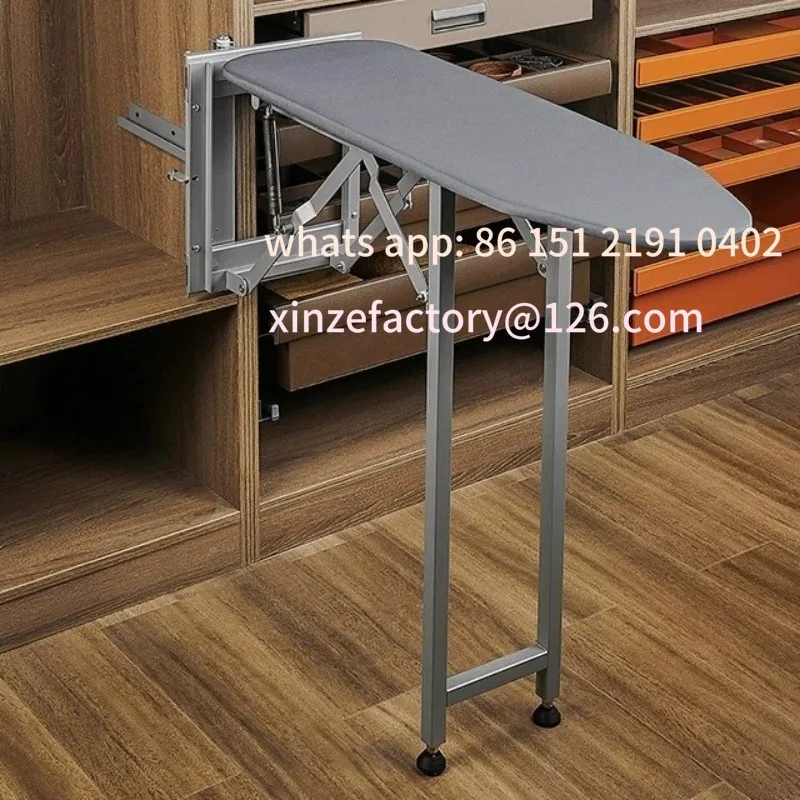 Customizable wardrobe ironing board high temperature resistant side ironing board foldable telescopic inner wall mount