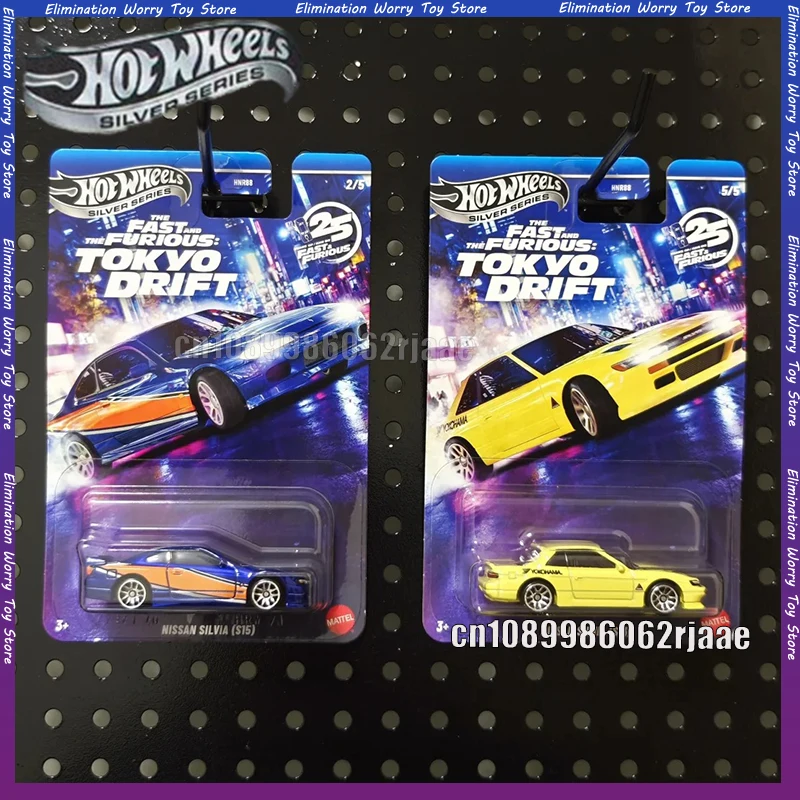 

Hot Wheels Fast & Furious M HNR88 Silver Series Tokyo Drift Set Nissan Chevrolet 1/64 Литая под давлением модель автомобиля Коллекция Рождественский подарок