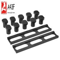 A43F-Woodworking Table Hole Dowel Self Centering Doweling Jig Dowel Drill Guide Bushings Set Wood Dowel Jig Kit Black Durable 19