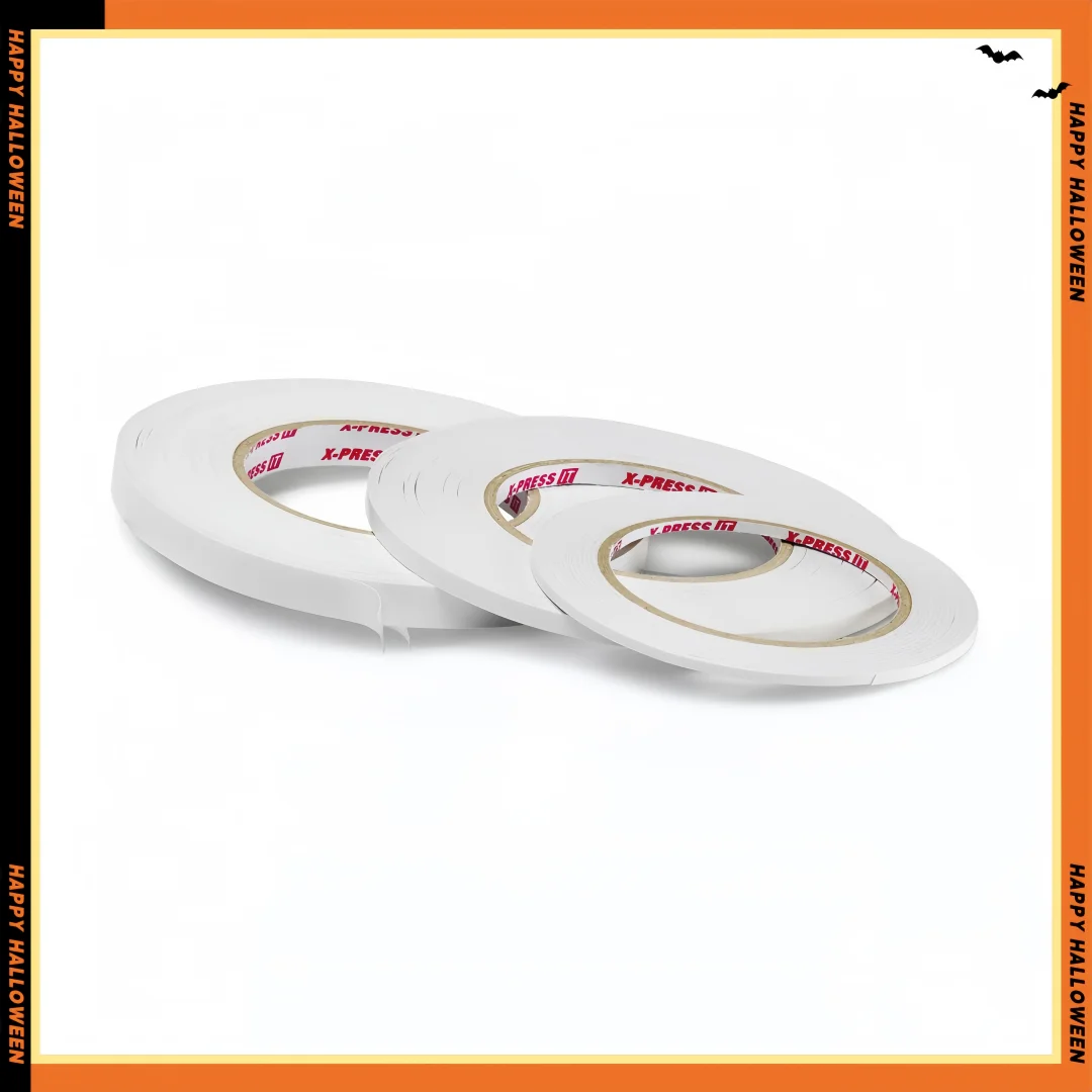 Fita dupla face forte para artesanato, 1/4" x 55 jardas, tiras de montagem adesivas invisíveis