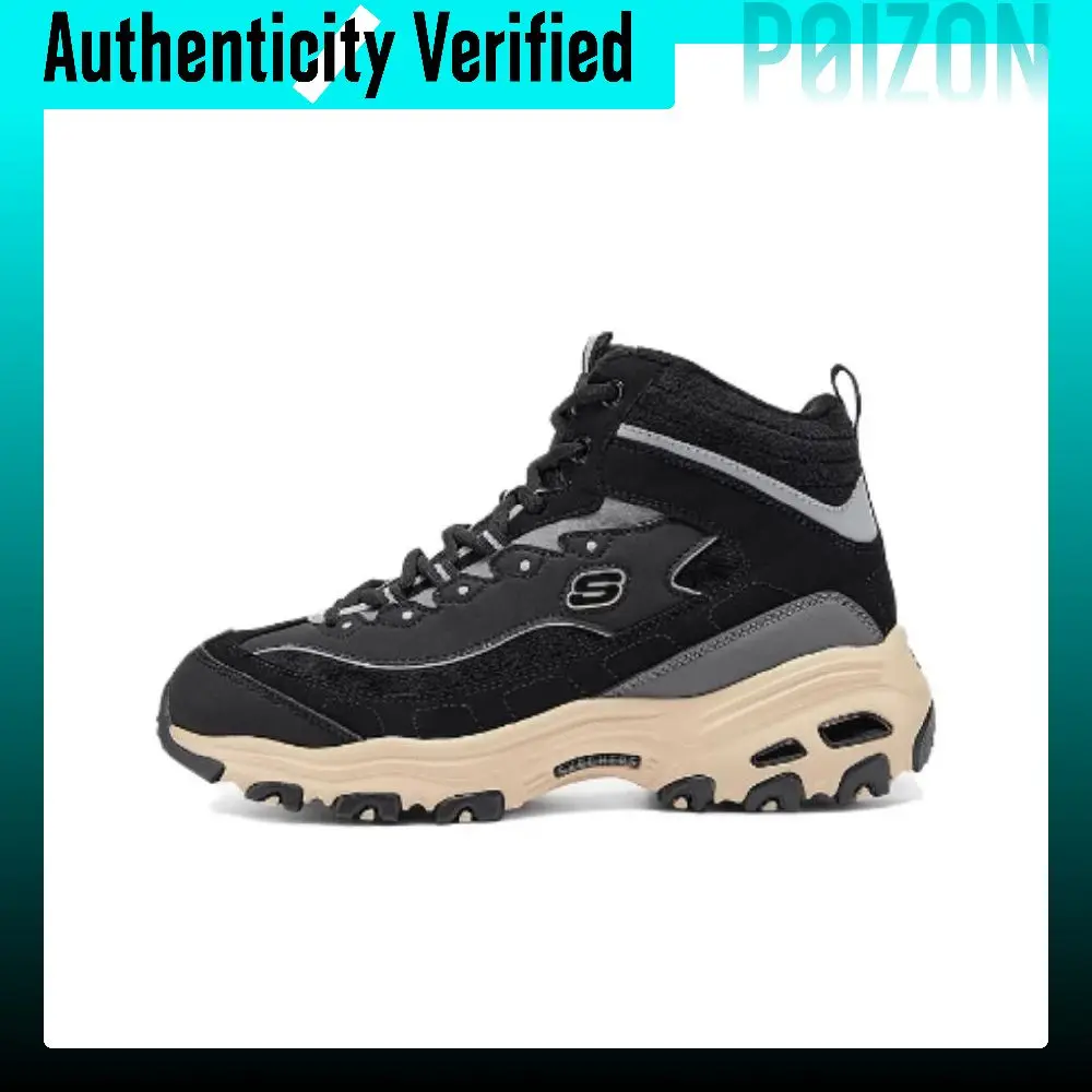 Skechers DLITES Breathable High top Casual Shoes Women's Black 169075-BKGY