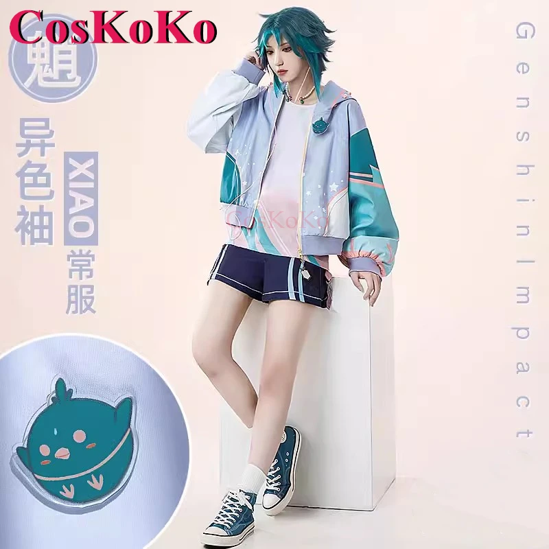 

CosKoKo Xiao Cosplay Game Genshin Impact Costume Derivative Product Different Color Sleeves Handsom Fashion Daily Outfit S-XL