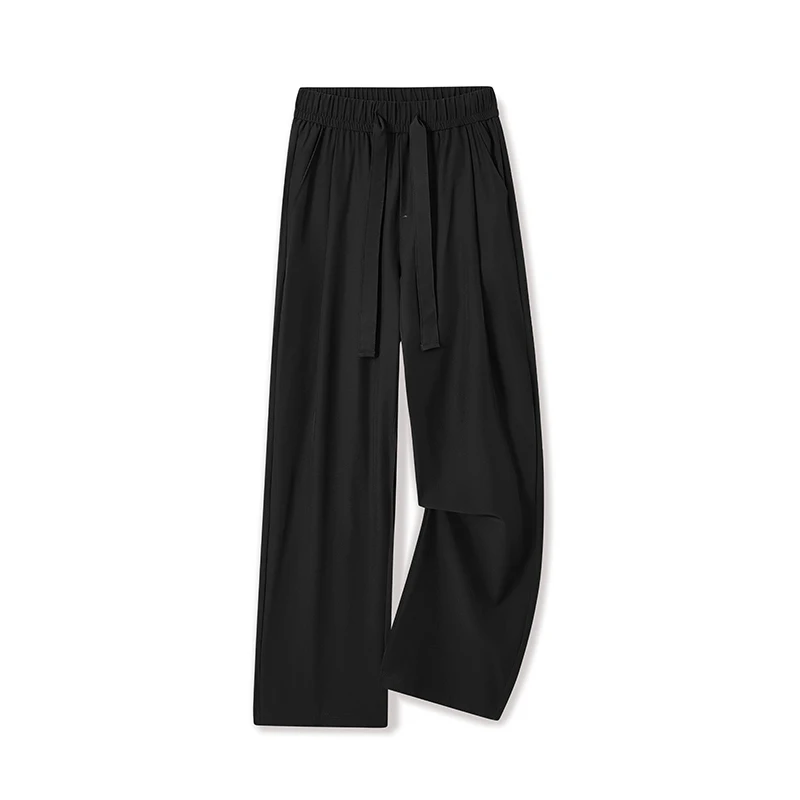 

New 2025 Men's Casual Trousers Loose Straight Leg Dstring Drapey Faionable All-Match Long Pants Sli Straight Leg Tro...
