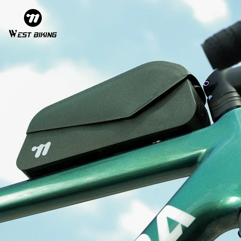 

WEST BIKING велосипедная сумка с магнитной крышкой и креплением на болтах и ремнями для горного и дорожного велосипеда, водонепроницаемая структурная сумка с передней рамой