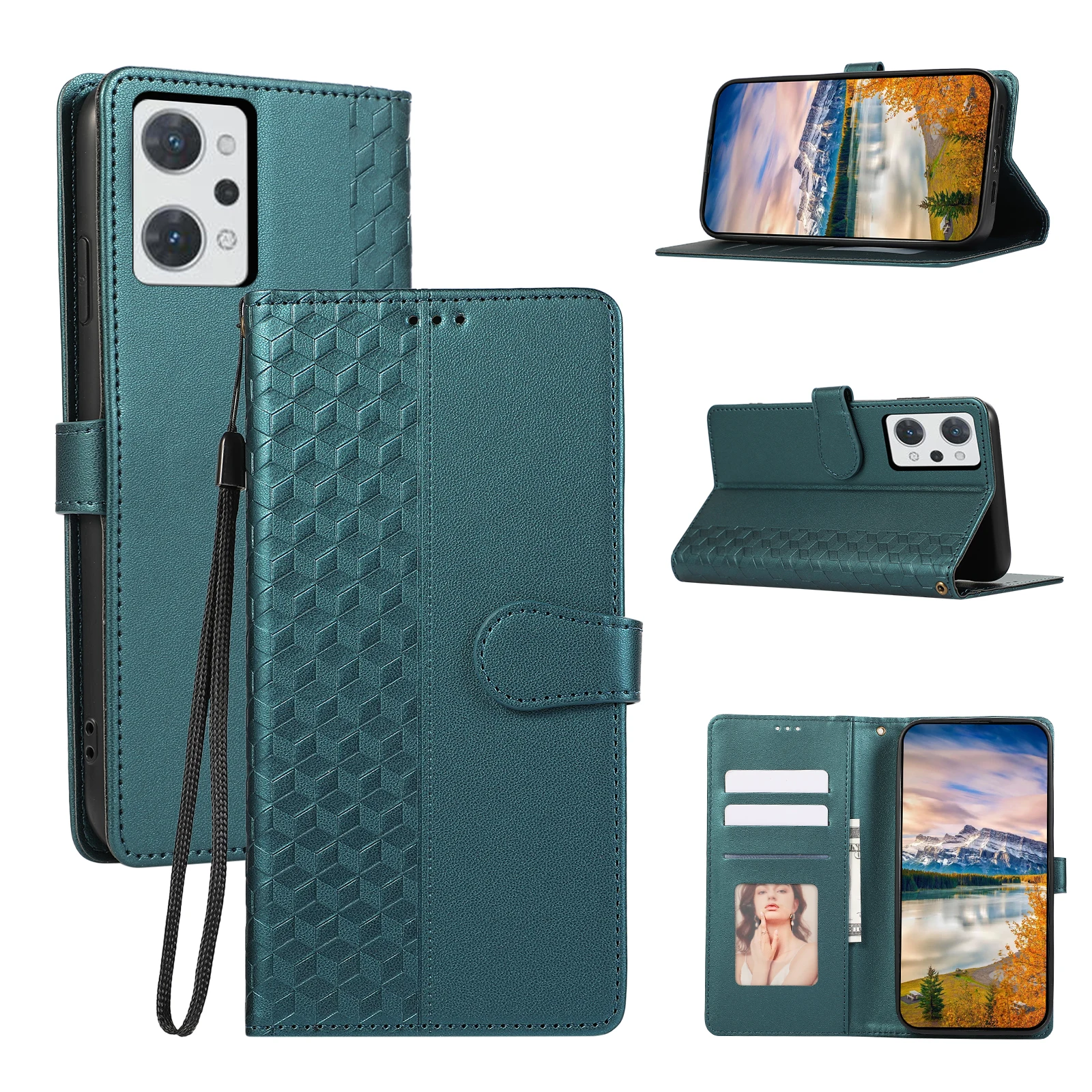 Étui en cuir à rabat pour OPPO RENO 5 8 7 6 9A 10 11 12 FIND X5 X6 PRO PLUS Z F A55 LITE 4G 5G, housse de téléphone magnétique avec portefeuille
