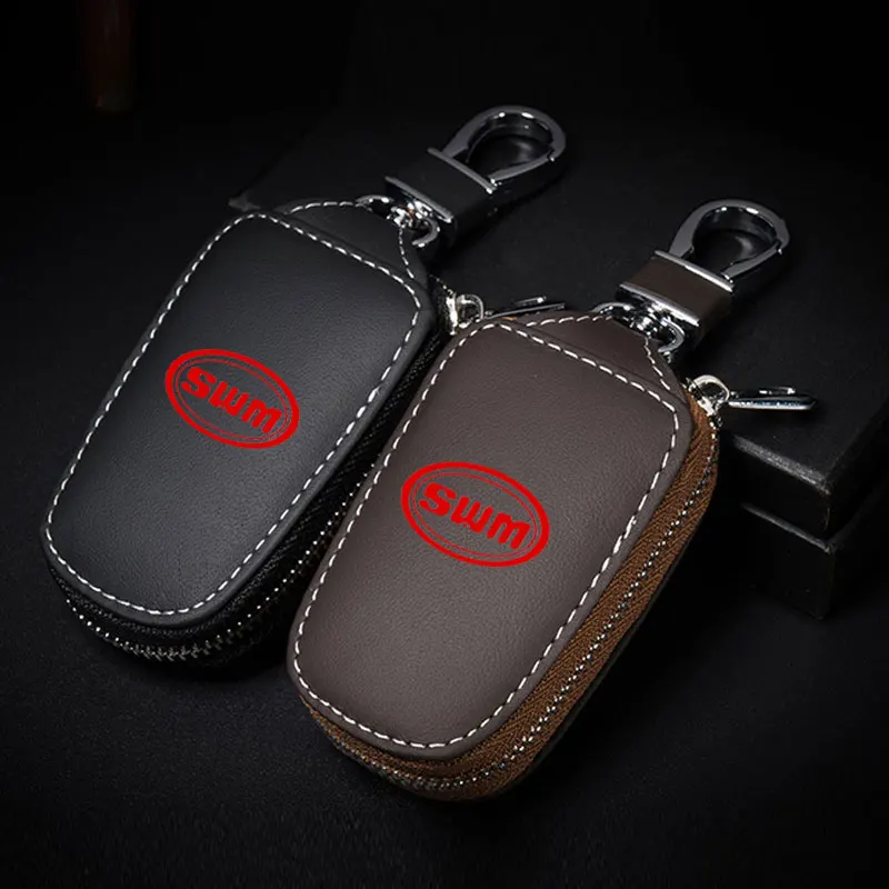 Car Smart Key Case Cover Key Wallet Leather Key Chain Pendant Protect for SWM G05 G01 Swm X3 X7 EROE X2 G03F Car Accessories