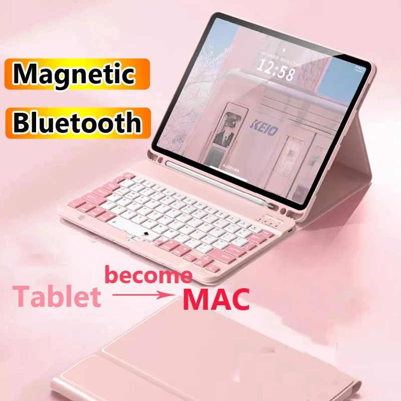 Case for IPad Air 13 2024 Air 5 4 10th 10.9 10.2 9th 8th 7th Air 3 2 1 9.7 6th 5th Pro 11 2022 Pro 12.9 Bluetooth Keyboard Case