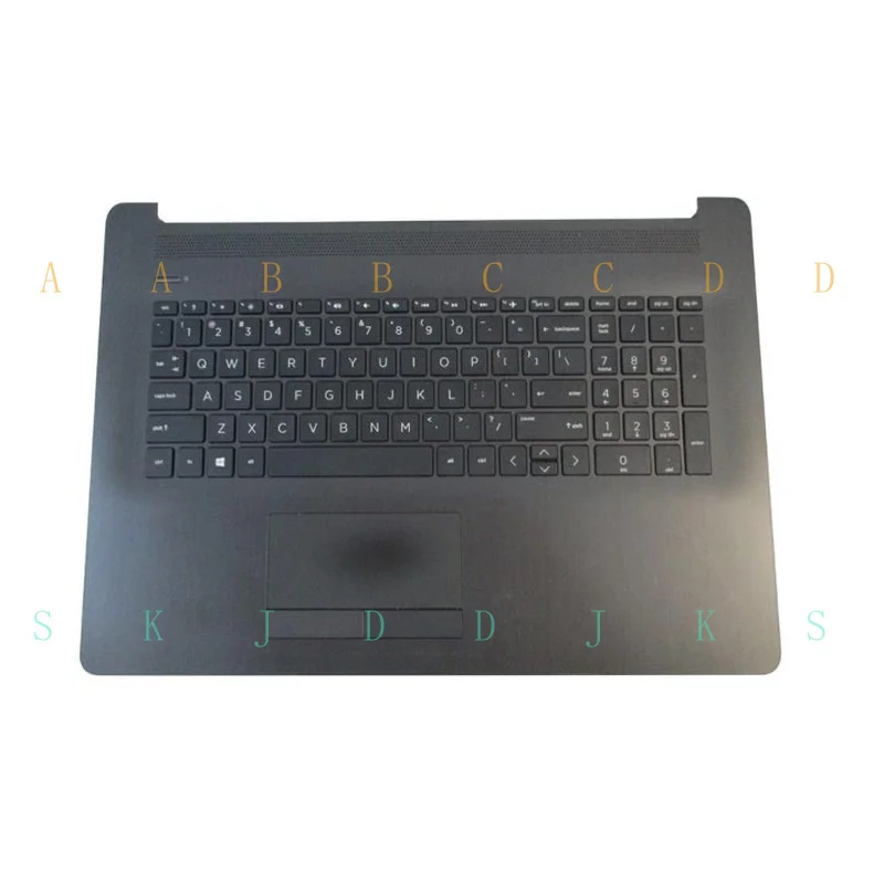 

Крышка C для ноутбука HP 17-BY 17-CA с клавиатурой с подсветкой L22749-001 L22750-001