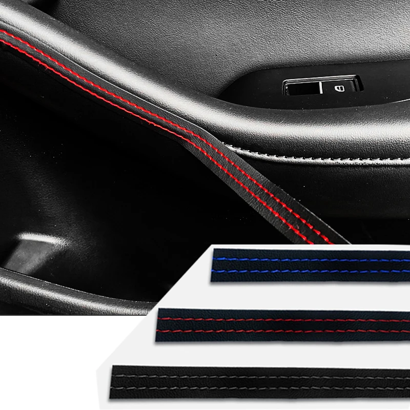 0.5m 2m Car PU Leather Stickers Interior Decoration Braid Strip Line Moulding Trim Auto Door Dashboard Paste DIY Decorative Line