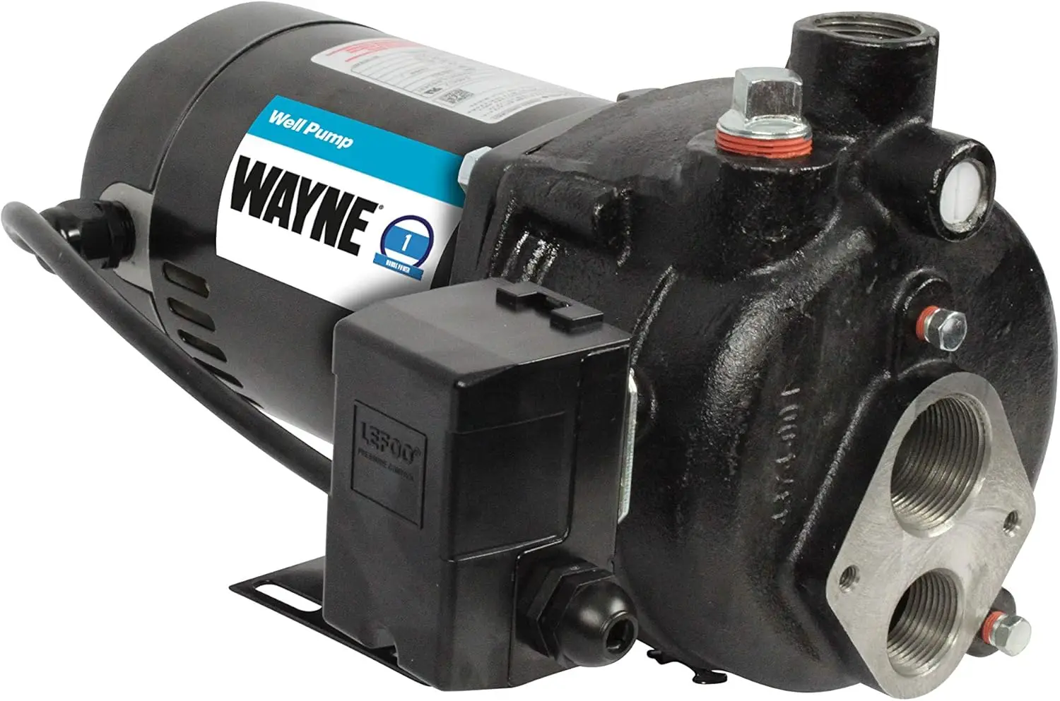 

WAYNE CWS100 - 1 HP Cast Iron Convertible Jet Well Pump - Up to 588 Gallons Per Hour - Heavy Duty Jet Well Pump, Black