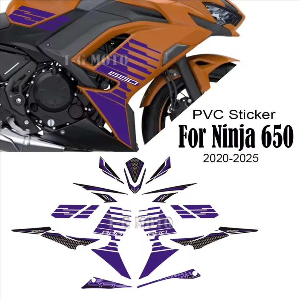 

For Kawasaki Ninja 650 NINJA650 2020 2021 2022 2023 2024 Motorcycle Fuel Tank Pad Body Fairing Cover Sticker Protective Kit