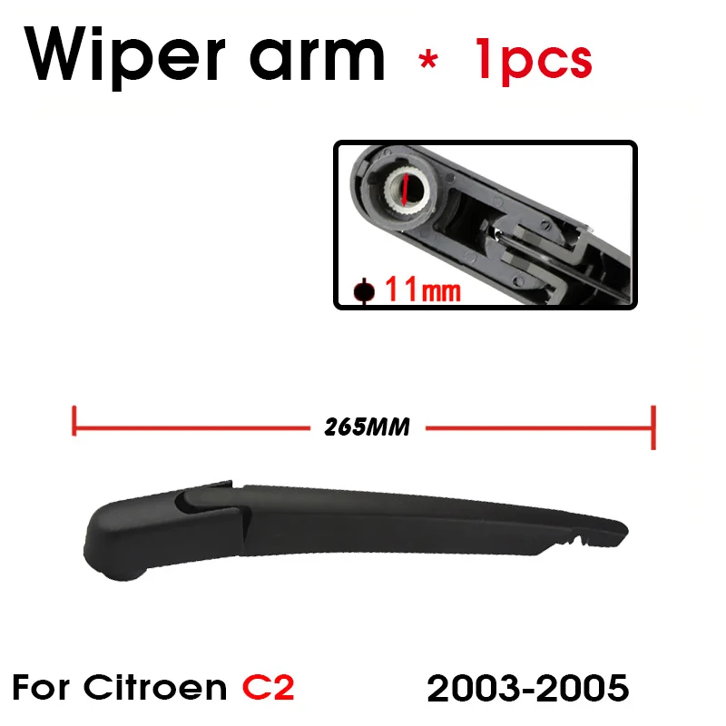 BEMOST Car Rear Windshield Wiper Arm Blade Brushes For Citroen C2 295MM Windscreen Auto Styling 2003-2005