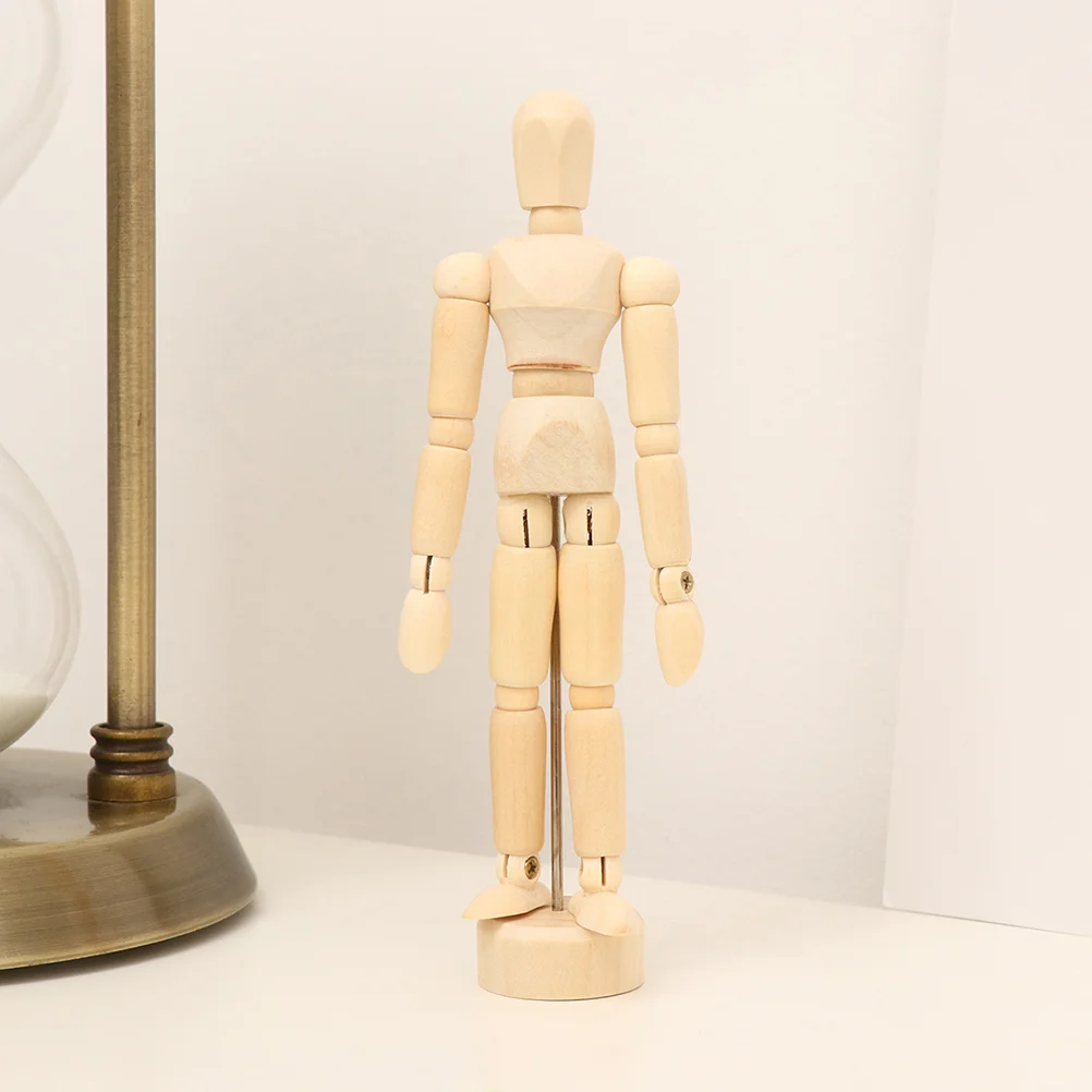 2 Pcs Manikins Lightweight Mannequin Model Articulated Drawing Wooden Accessory Human Bamboo Proportional Size