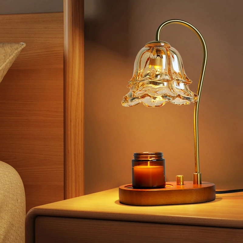 

Electric Candle Warmer Lamp Flower Candle Warmer Lamp Button Switch With Adjustable 3 Gear Aromatherapy Table Lamp Promotion
