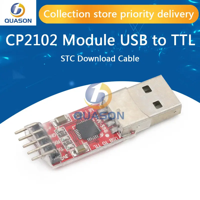 Módulo CP2102 USB a TTL serial UART STC, cable de descarga PL2303, supercepillo, actualización de línea, 1 unidad