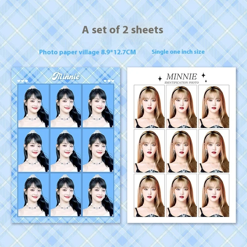 (G) I-Dle Nine Palace Grid ID Photo 1 Inch Surrounding Tian Xiaojuan, Song Yuqi, Zhao Meiyan, Ye Shuhua, Minnie