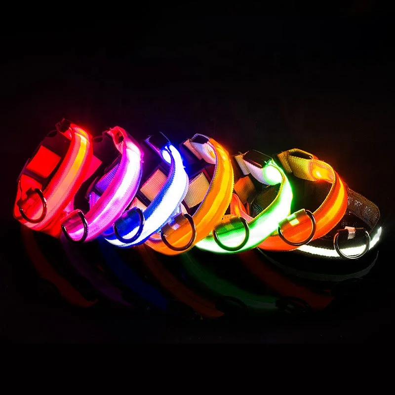 Factory Wholesale Light  Dog Collar Manufacturers  Nylon Led Dog Collar Ferret accessories Rabbit leash Bunny leash Pets rabbit