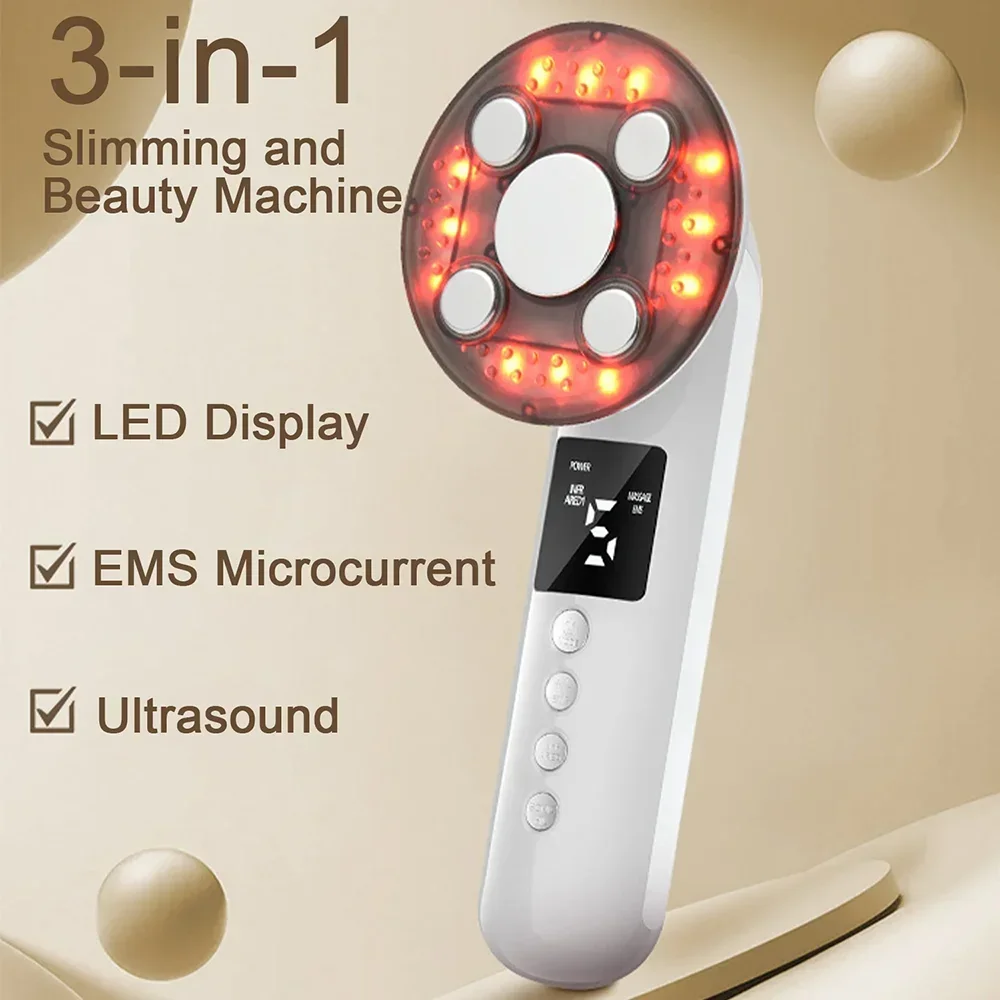 

3 in 1 Cordless EMS Slimming Beauty Machine Cellulite Body Massager Tool Skin Tighten Device for Home Use on Belly Arm Waist Leg