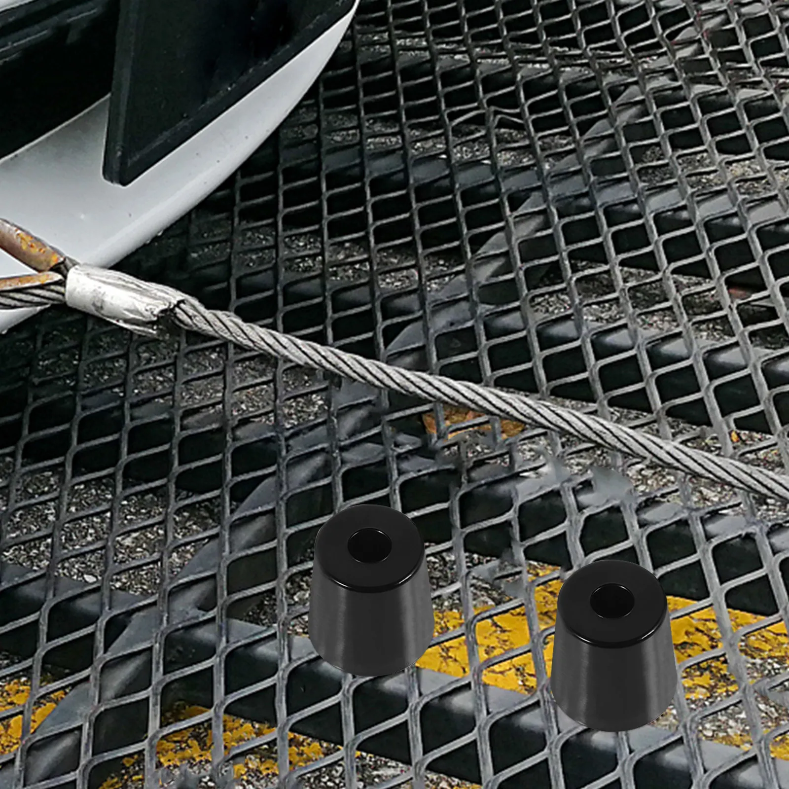 

Комплект из 4 прочных резиновых конусных упоров из ПВХ для дверей прицепов, грузовых платформ и фургонов