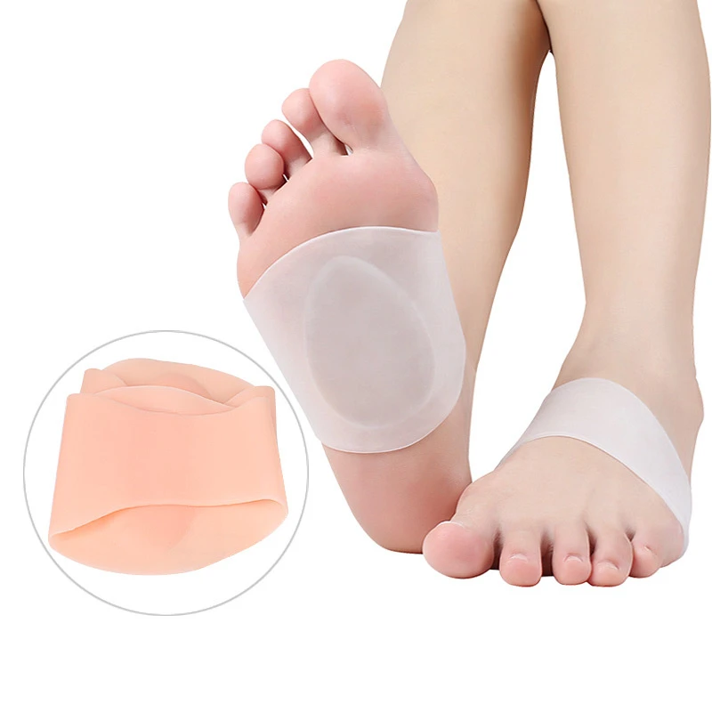 

2pieces=1pair Gel Arch Support Pads Shoe Cushions Insoles Silicone Flat Foot Bunions Corrector Plantar Fasciitis Pain Relief