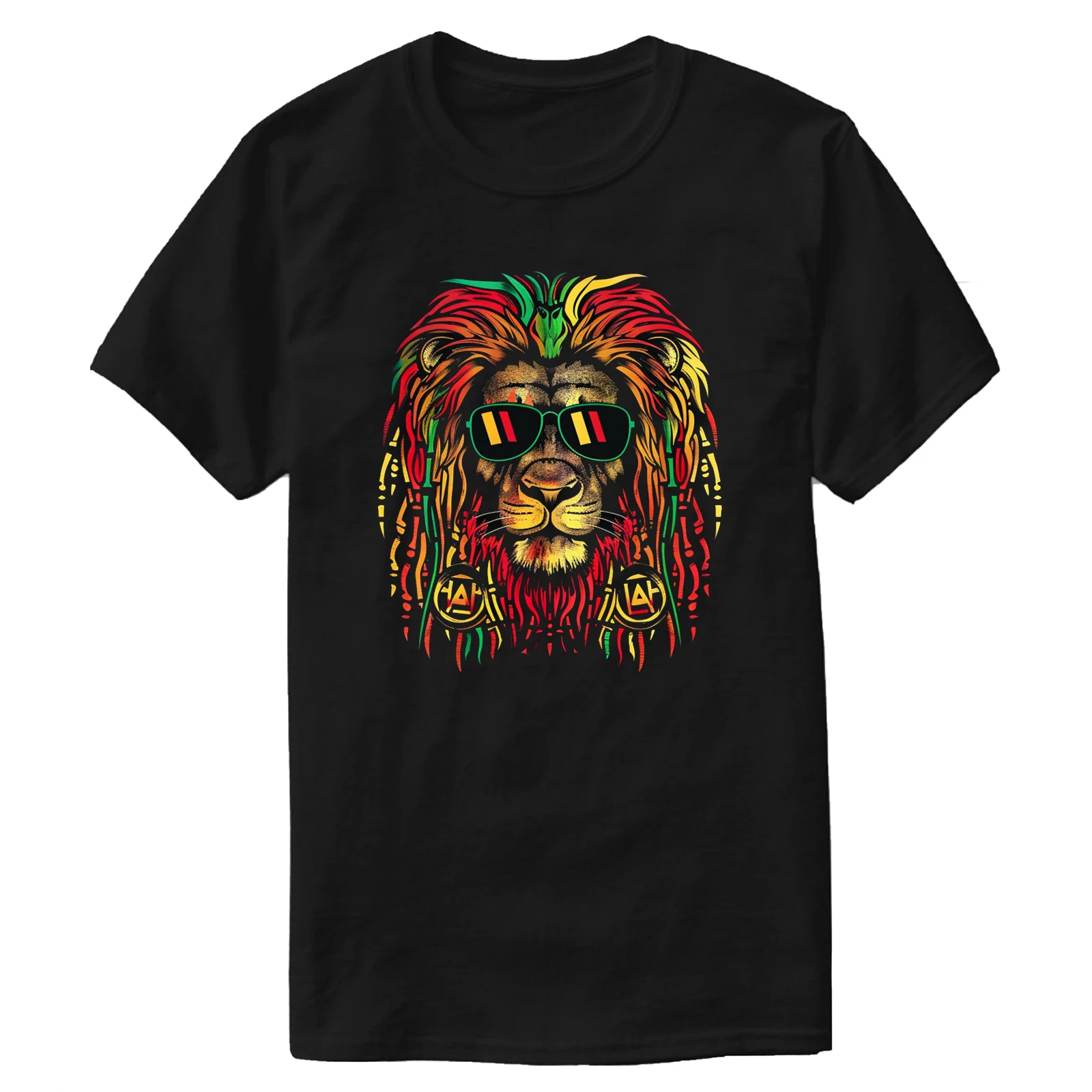 

Vintage Rastafari Rasta Reggae Lion T-Shirt 100% Cotton O-Neck Short Sleeve Summer Casual Mens T-shirt