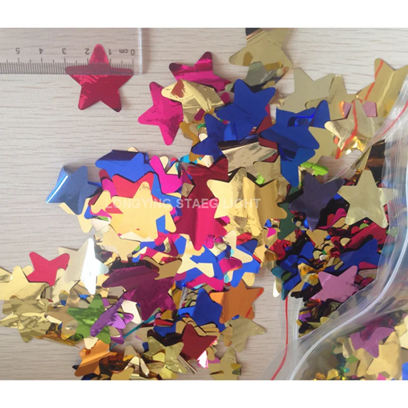 500g Heart Star Colorful Stage Effect Machine Confetti Paper for Confetti Machine DMX Effect Machine DJ Party Stage Show