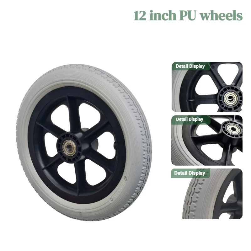 12 1/2 x 2 1/4 gray non inflatable solid tires, suitable for replacing electric scooter tires, wear-resistant and anti-skid Hot