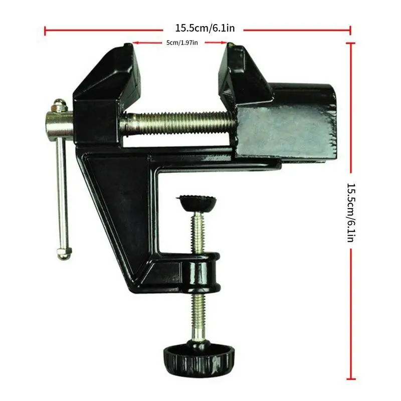 Table Vice Clamp Portable Small Work Bench Vise 360 Degree Rotation Mini Jeweler Table Clamp For Sanding Grinding Detailing